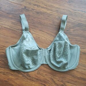 Wacoal Womens Gray Blue Chic Feminine Classic Floral Laser Cut Bra Size 34DDD